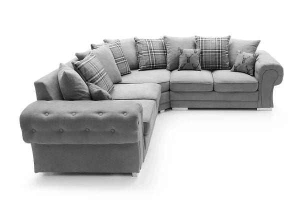 Verona Chester Fields 5 Seater Luxurious Fabric Sofa