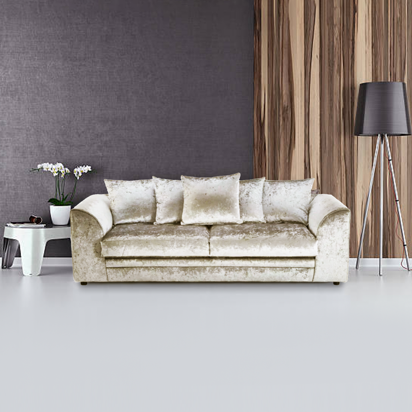 Dylan Crush Velvet 3 Seater Sofa