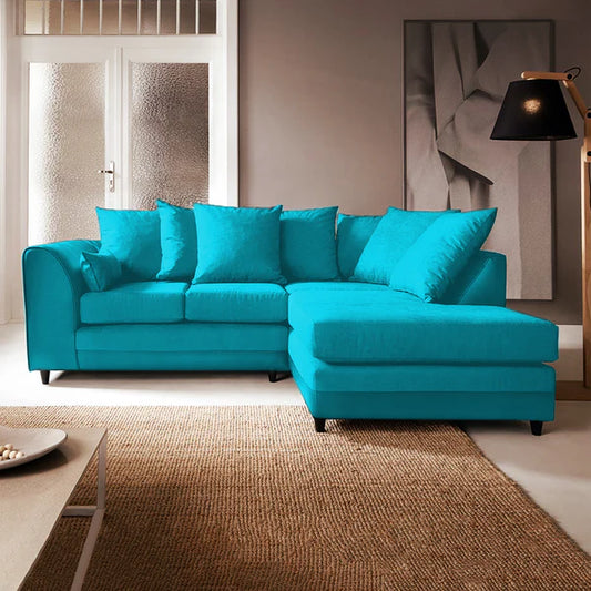 Dylan Plush Velvet 4 Seater Single Arm Left Right Hand Corner Sofa
